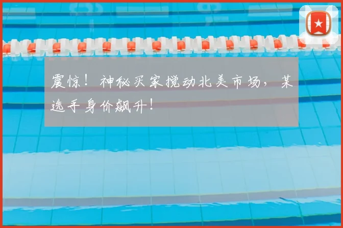 震惊！神秘买家搅动北美市场，某选手身价飙升！